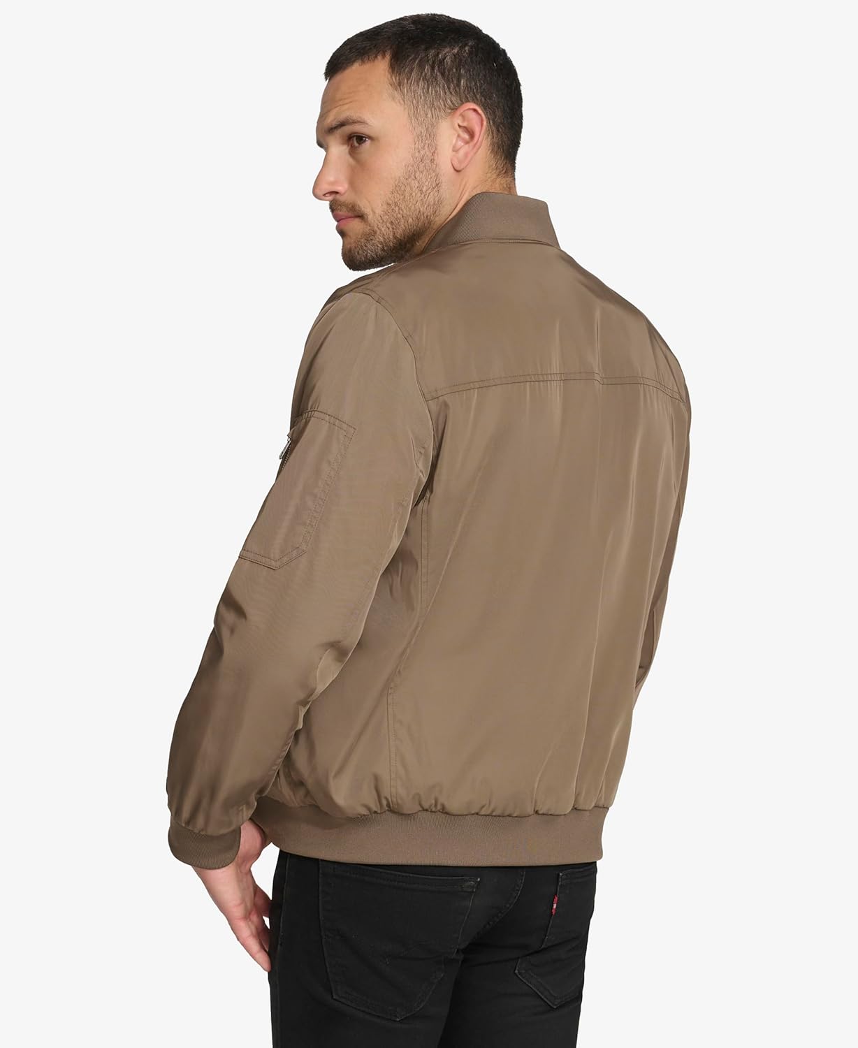 Мужская легкая водонепроницаемая куртка-бомбер Calvin Klein, Dark Tan — фото 3
