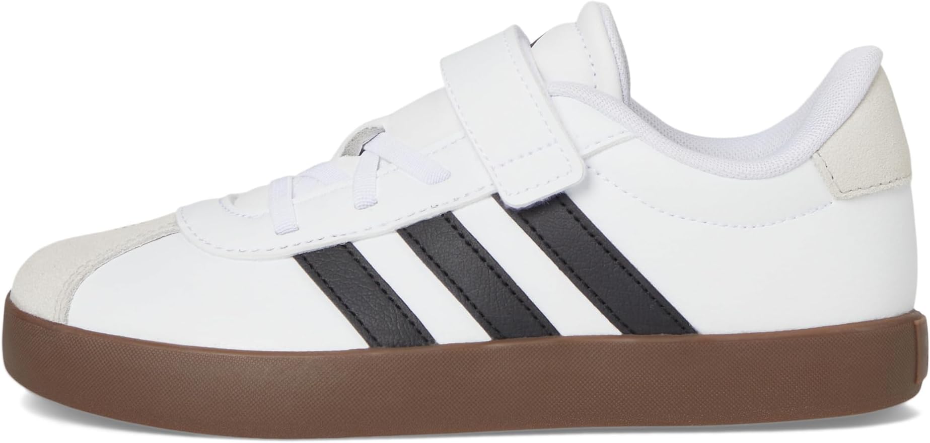 Кроссовки adidas Kids VL Court 3.0 Elastic Lace, цвет White/Black/Grey — фото 4