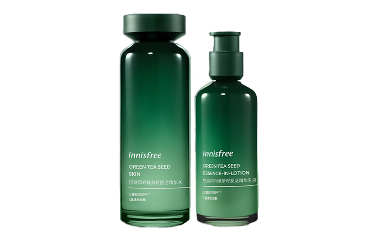 

Innisfree Юешифенгинг Green Tea Seed эссенция лосьон и эмульсия набор для ухода за кожей увлажняющий и гидратирующий 100мл+160мл
