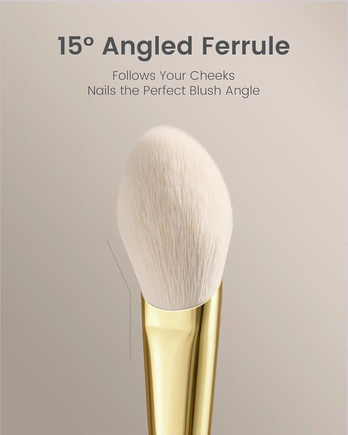 Кисть для румян Angle Blush Brush Rownyeon, 1 шт, CM-0160 — фото 3