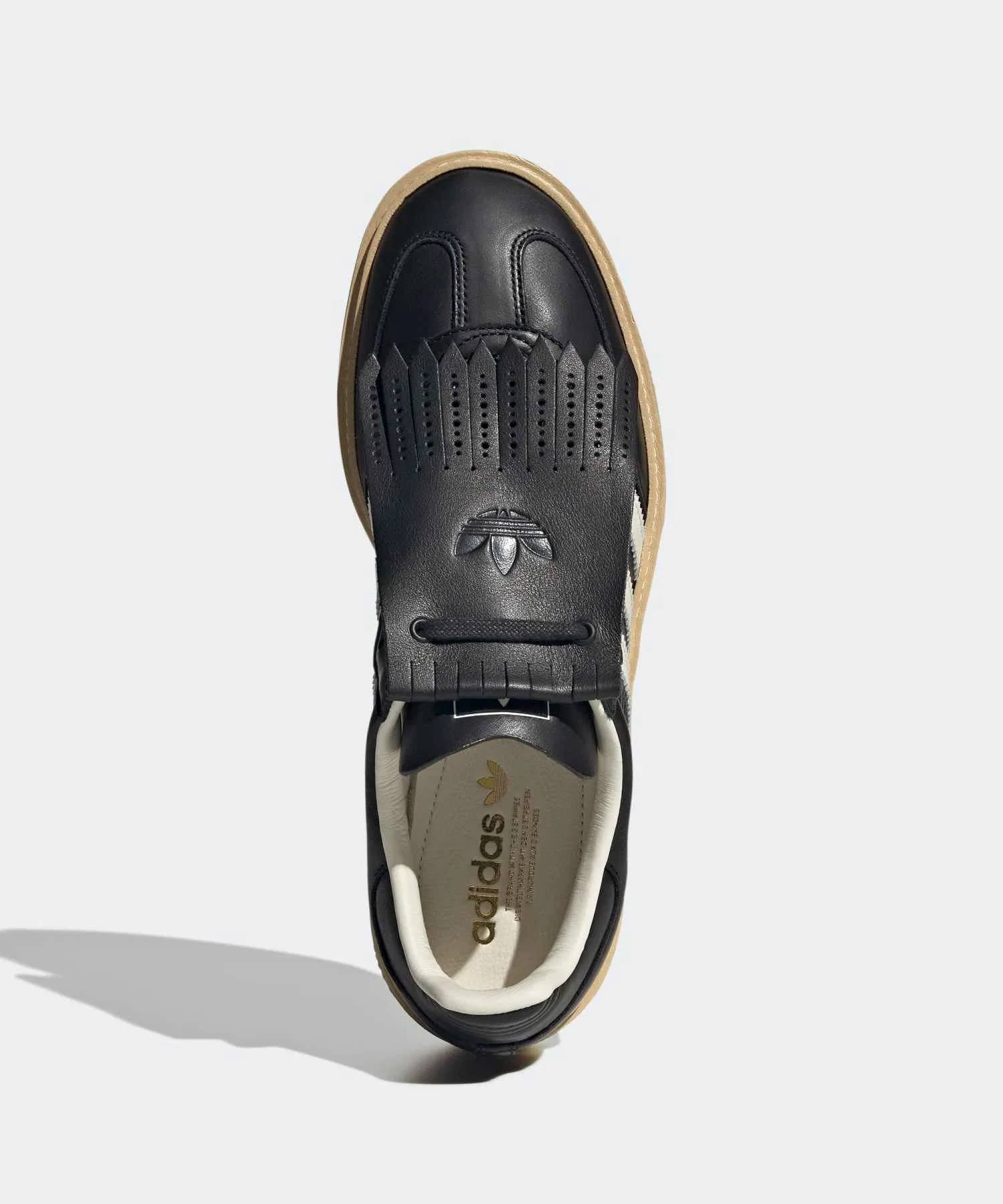 Унисекс кроссовки Samba Lux adidas из натуральной кожи чёрные — фото 2