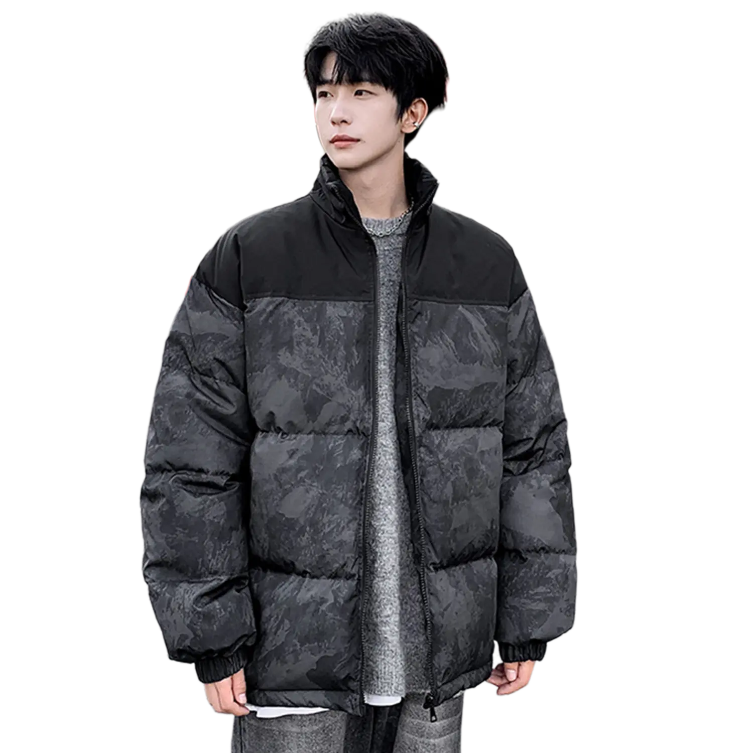 

Пуховик Unisex X1617, темно-серый puffer jacket