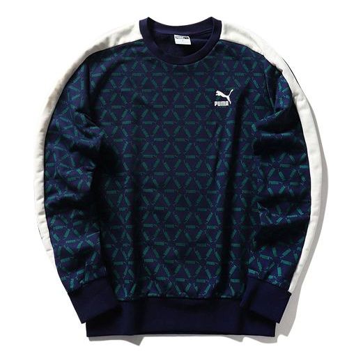 

Топ PUMA ECOMM Printing Round Neck Pullover Couple Style Blue