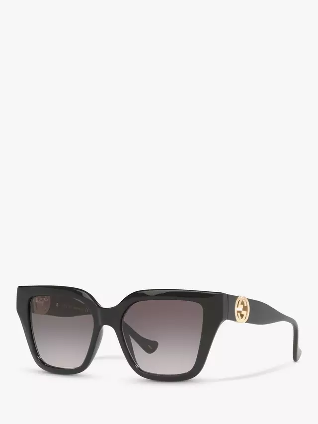

Солнцезащитные очки Gucci GG1023S Women's D-Frame, цвет black/grey gradient