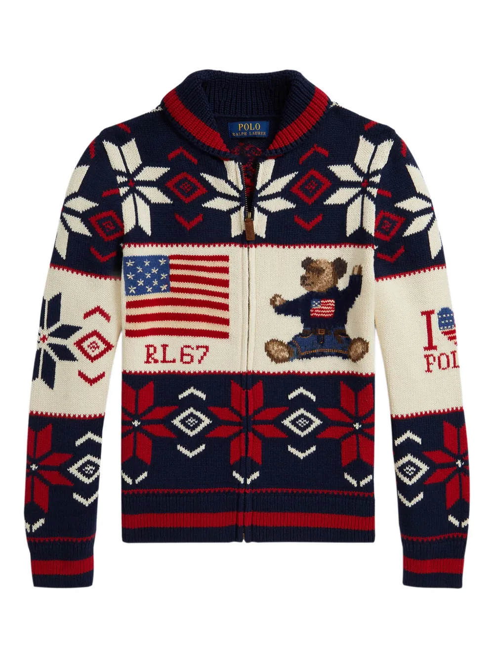 

Кардиган с принтом POLO RALPH LAUREN KIDS, синий