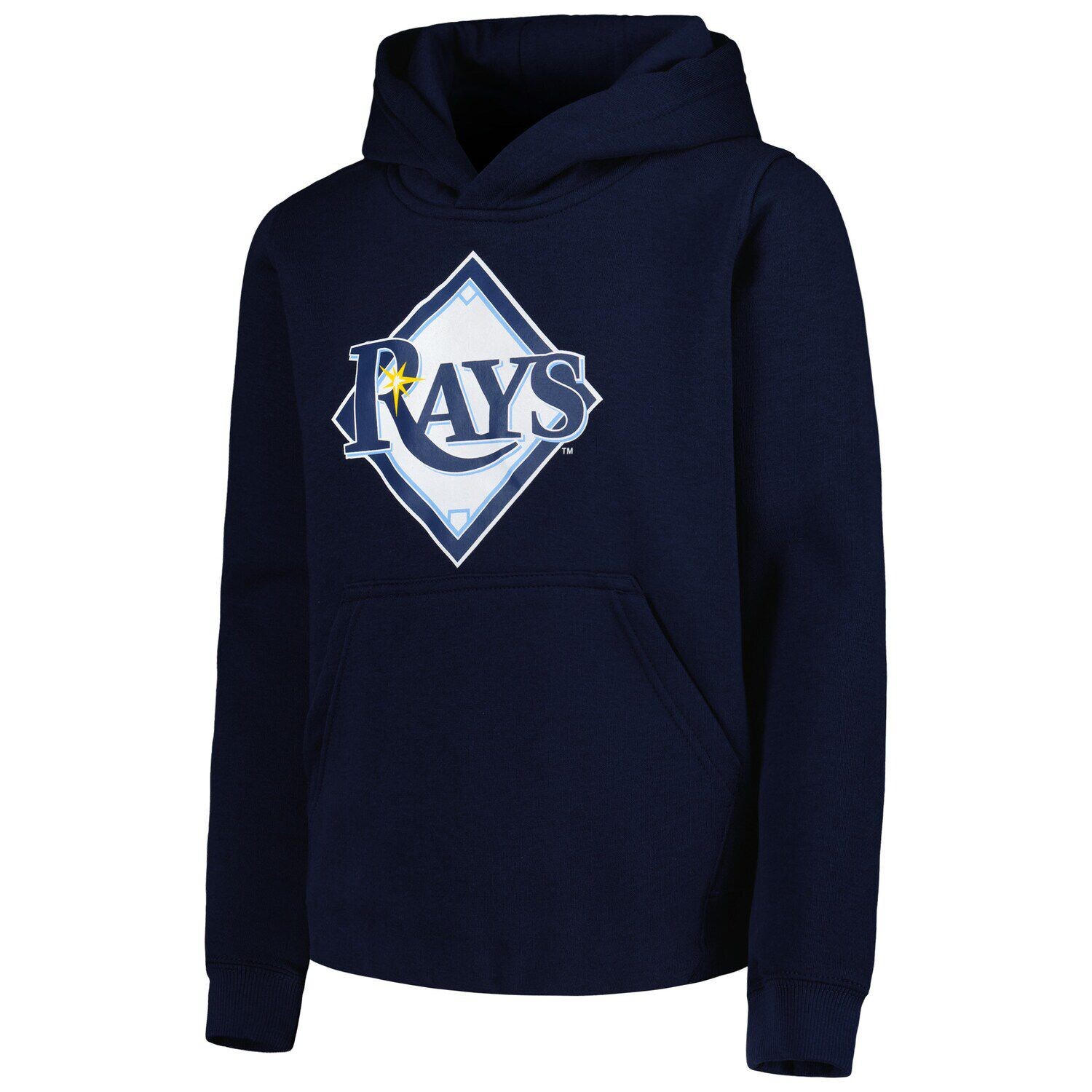 Пуловер с капюшоном и логотипом Youth Navy Tampa Bay Rays Team Outerstuff — фото 2