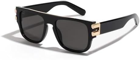 

Солнцезащитные очки в стиле ретро-панк 2027 года, квадратные, для женщин и мужчин, классический винтаж, защита от УФ-излучения UV400 для использования на открытом воздухе MTZJH, Black