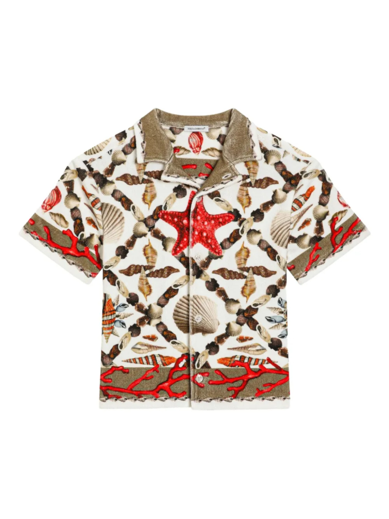

Dolce & Gabbana Kids рубашка с короткими рукавами и принтом, нейтральный
