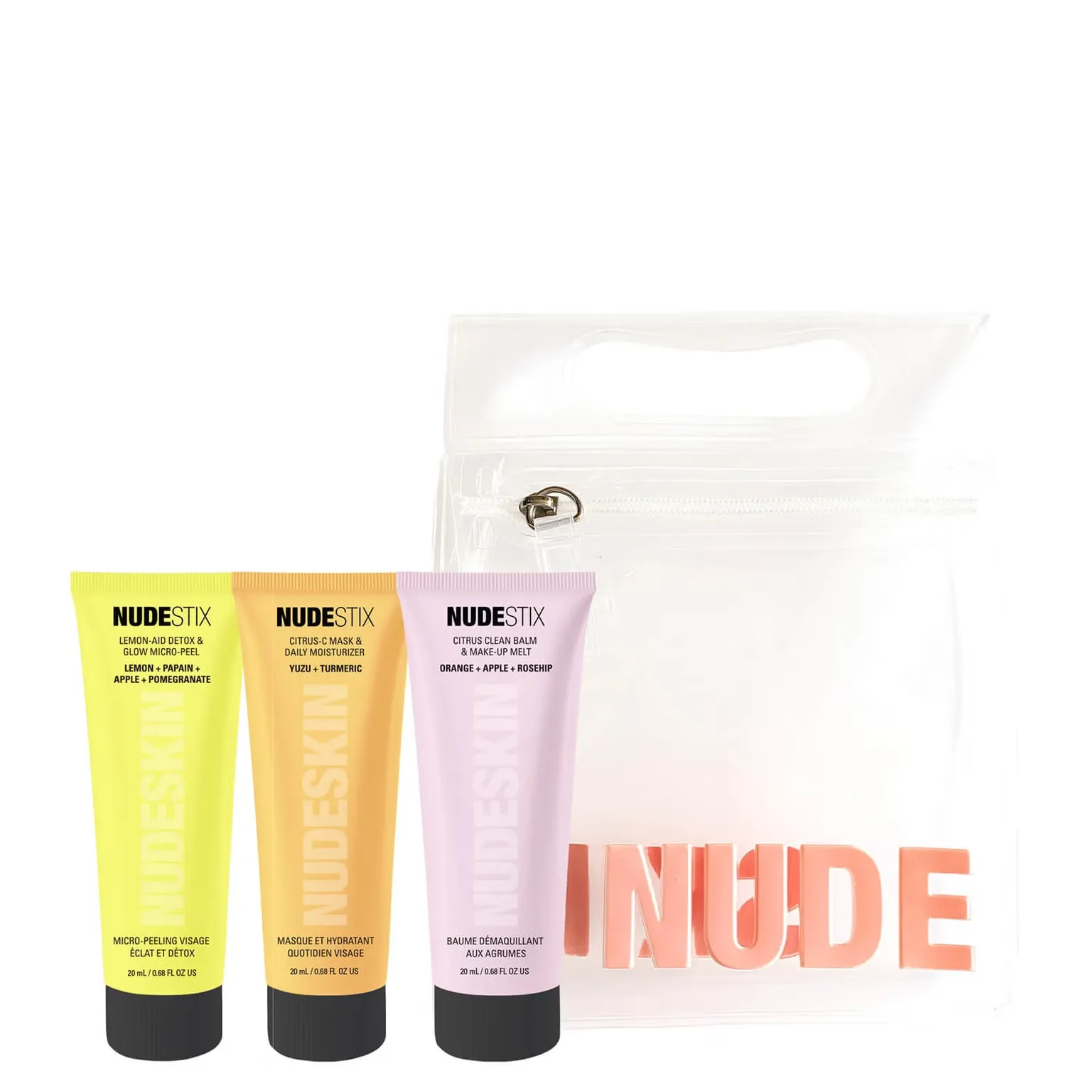 

Nudeskin 3-шаговый набор для обновления цитрусовых Nudestix