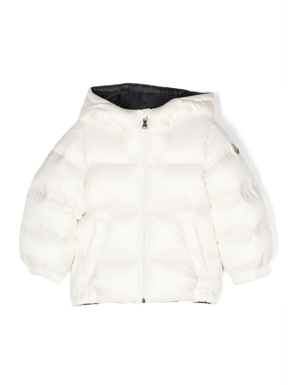 

Пуховик с логотипом Moncler Enfant, белый