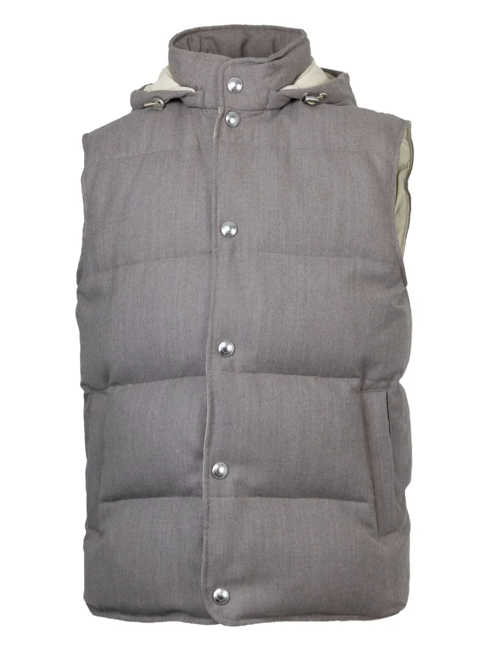 

Стеганый жилет с капюшоном Eleventy, серый