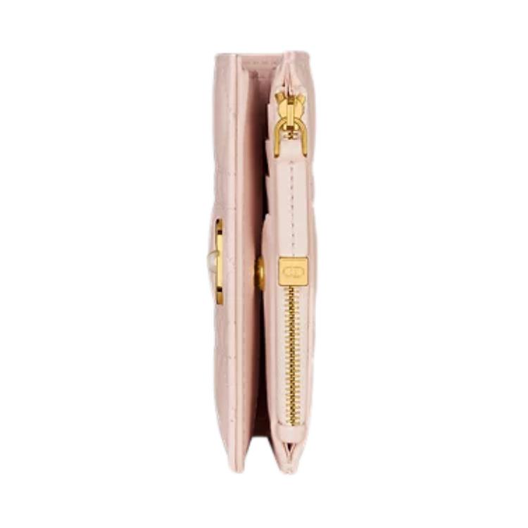 Dior Кошелек Jolie из овечьей кожи, женский, светло-розовый — фото 3
