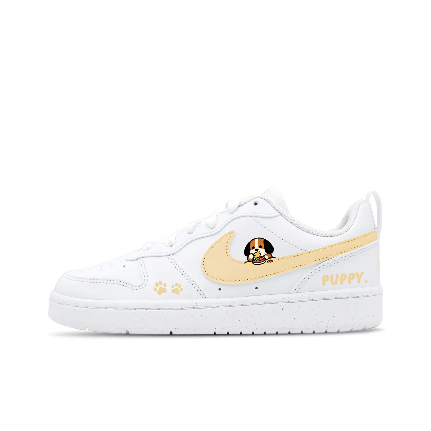 Кроссовки для скейтбординга Nike Court Borough Big Bear Low Top Kids Yellow White