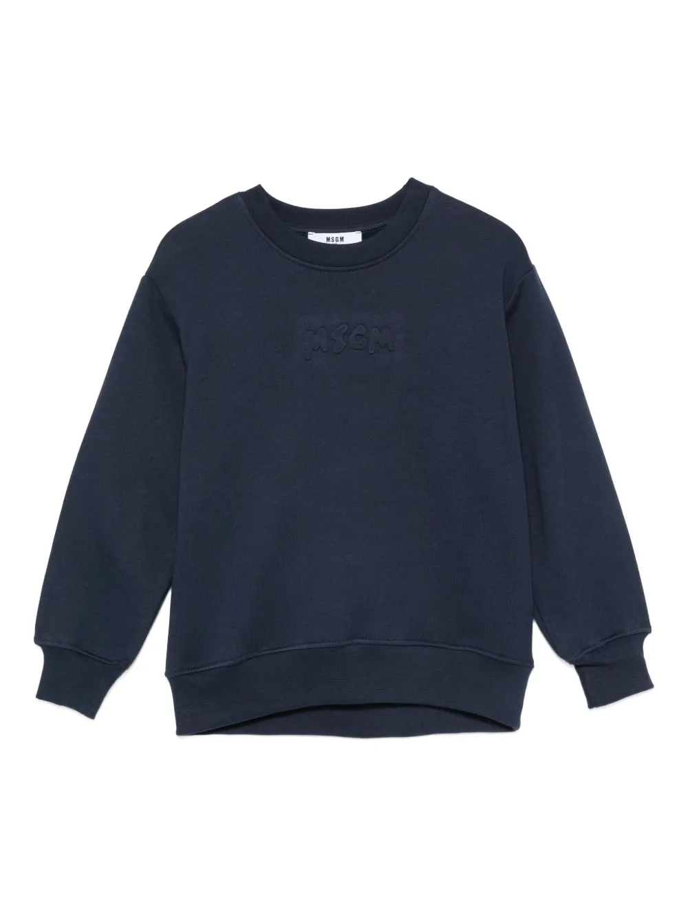 

Толстовка с тисненым логотипом Msgm Kids, синий