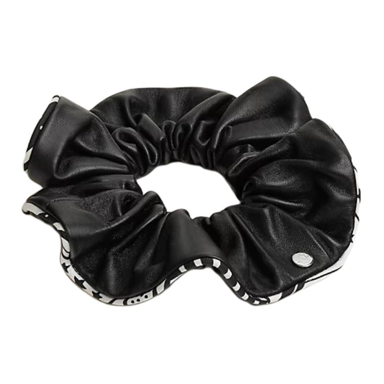 

HERMES Женская резинка для волос из кожи ягненка, черная