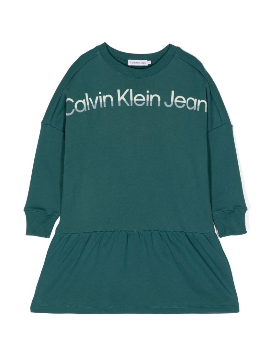 

Платье-толстовка с логотипом Calvin Klein Kids, зеленый