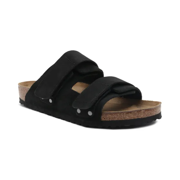 

Uji vl nu черные кожаные тапочки Birkenstock, черный