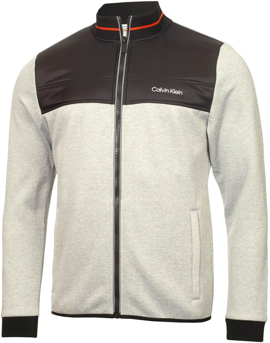 

Мужская куртка для гольфа Calvin Klein Nash Mills Hybrid с застежкой-молнией и утеплителем, Silver Marl