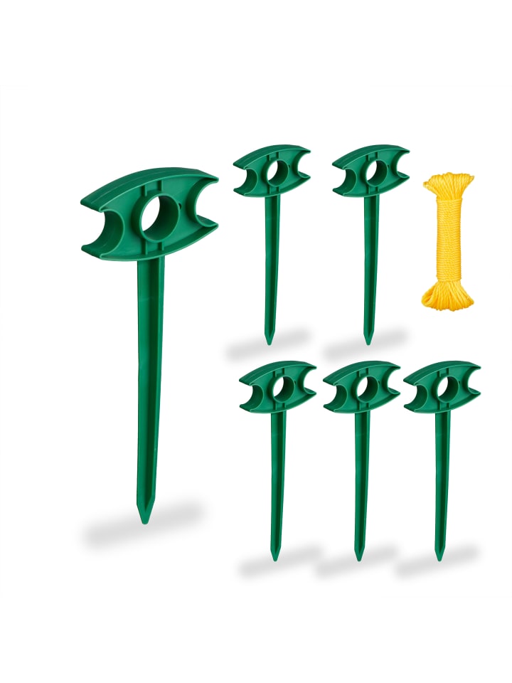 

6 колышков для палатки с шпагатом для посадки растений Relaxdays