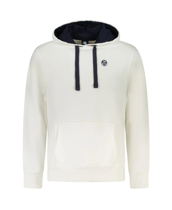 

Белая хлопковая толстовка с капюшоном и аппликацией North Sails, белый