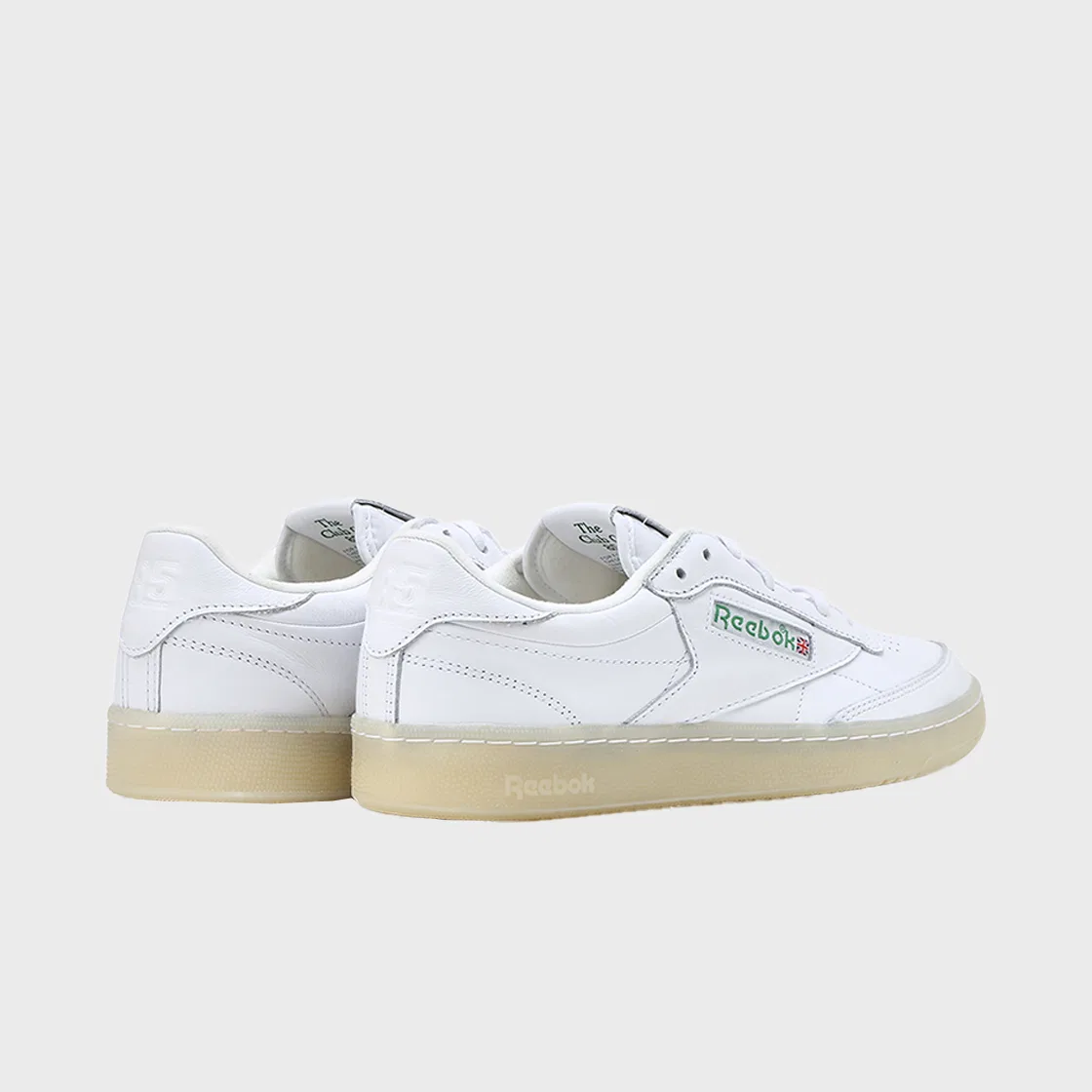 Мужские низкие кеды Club C 85 Vintage 40th бело-зелёные от Reebok — фото 4