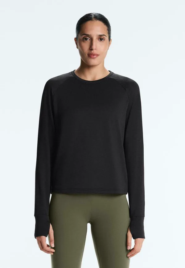 

Техническая футболка с длинными рукавами Oysho, Black, Черный, Техническая футболка с длинными рукавами Oysho, Black