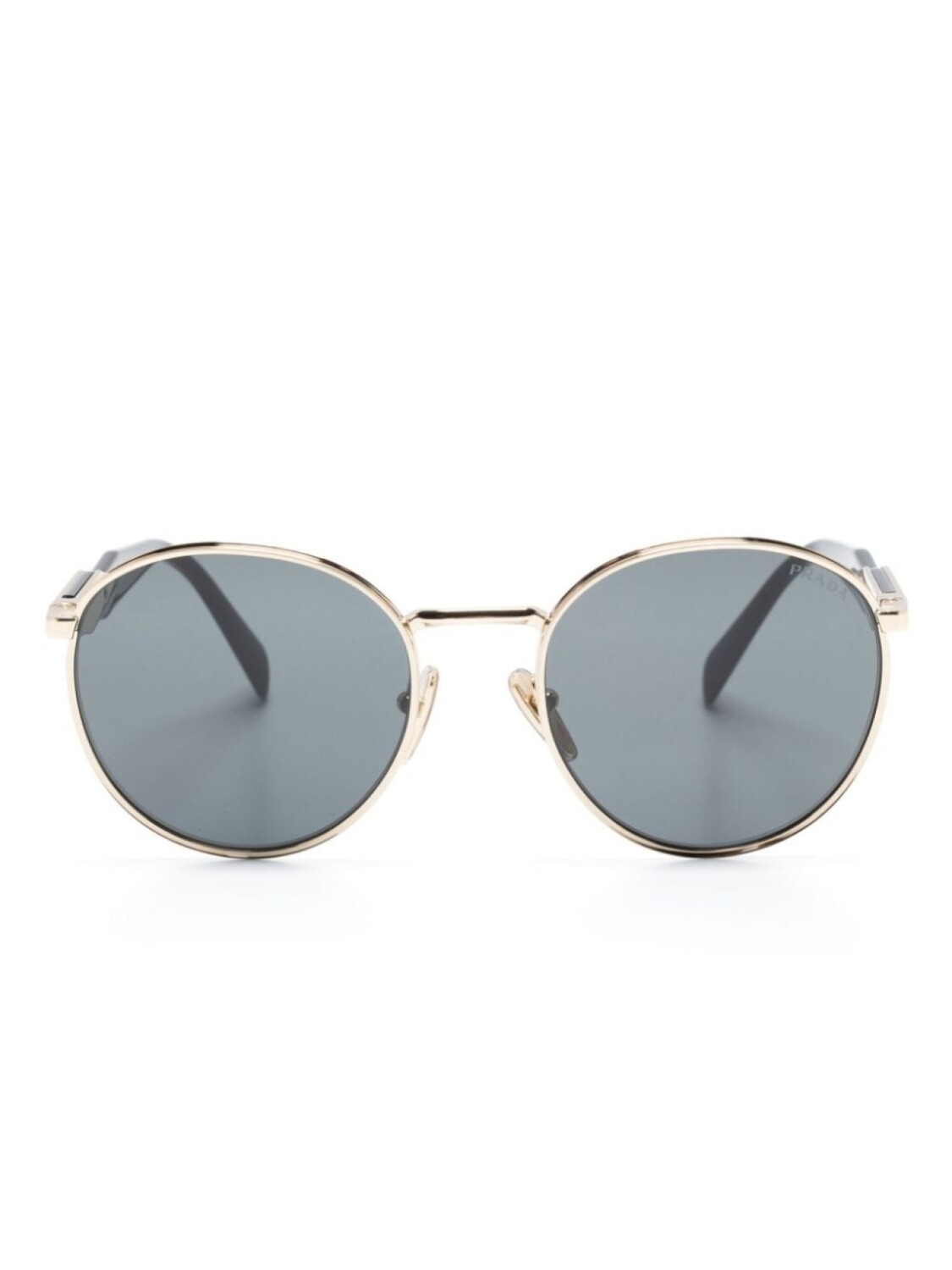 

Prada Eyewear солнцезащитные очки в круглой оправе с логотипом, черный