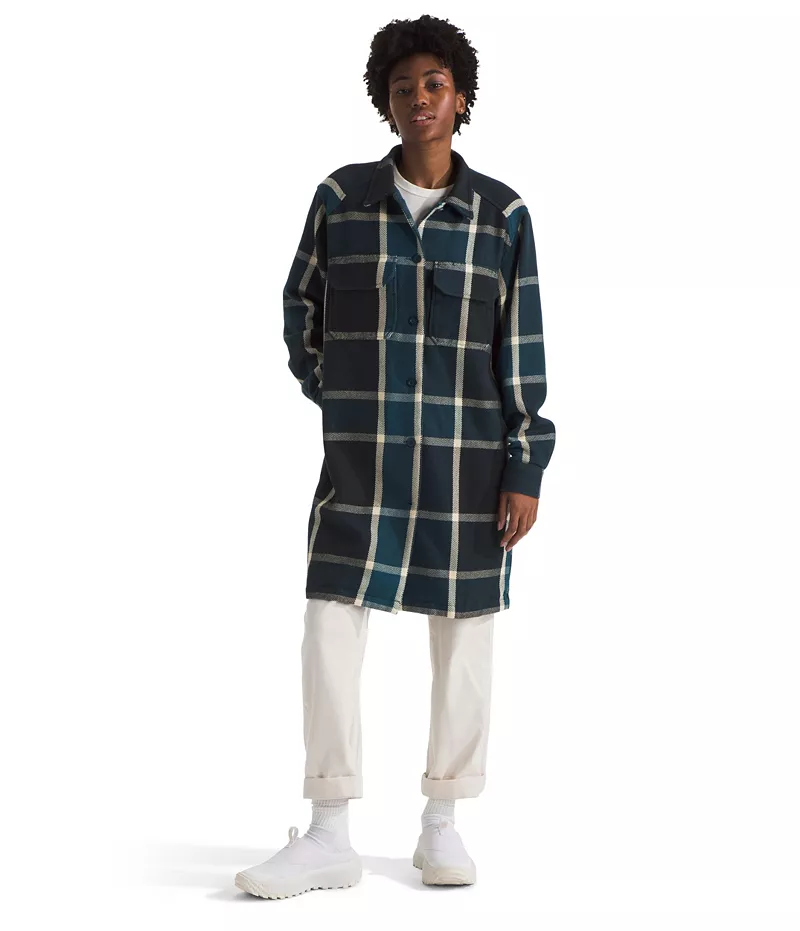 

Женское практичное пальто из твила The North Face, цвет Midnight Petrol Plaid