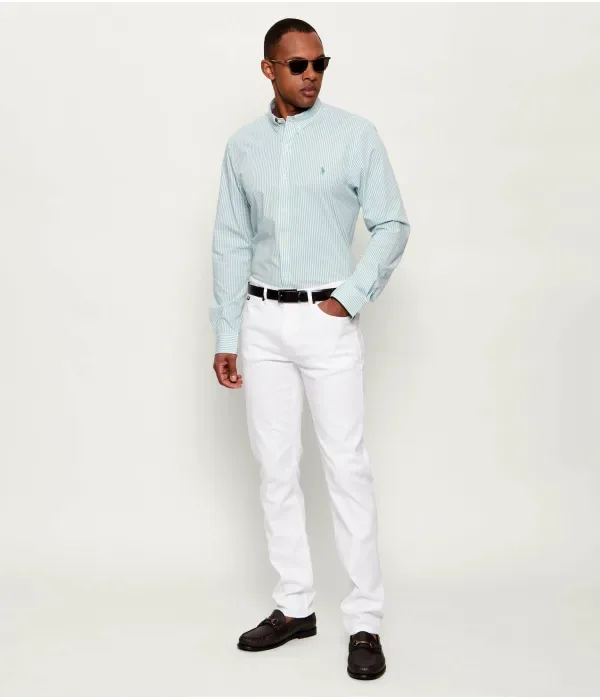Рубашка slim fit Polo Ralph Lauren, зеленый — фото 2