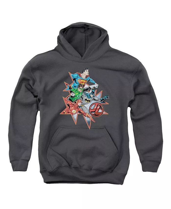

Толстовка с капюшоном Boys of America Youth Starburst Pull Over Hoodie / Толстовка с капюшоном Justice League, серый