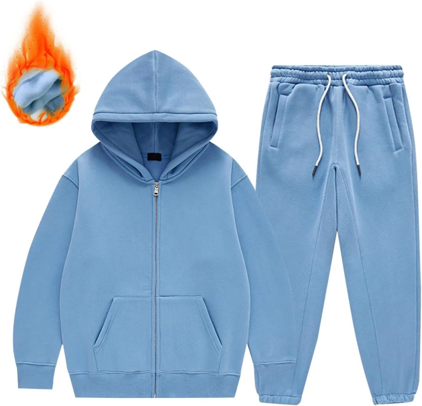 Детский спортивный костюм из флиса, Generic, 2 предмета, Sky Blue — фото 3