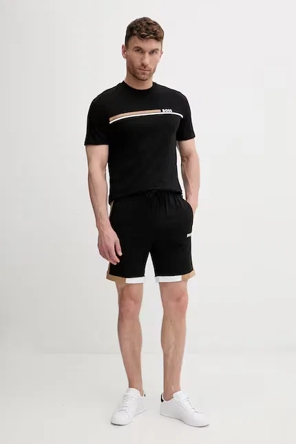 Шорты пижамные из модала Balance Shorts BOSS, черный — фото 2