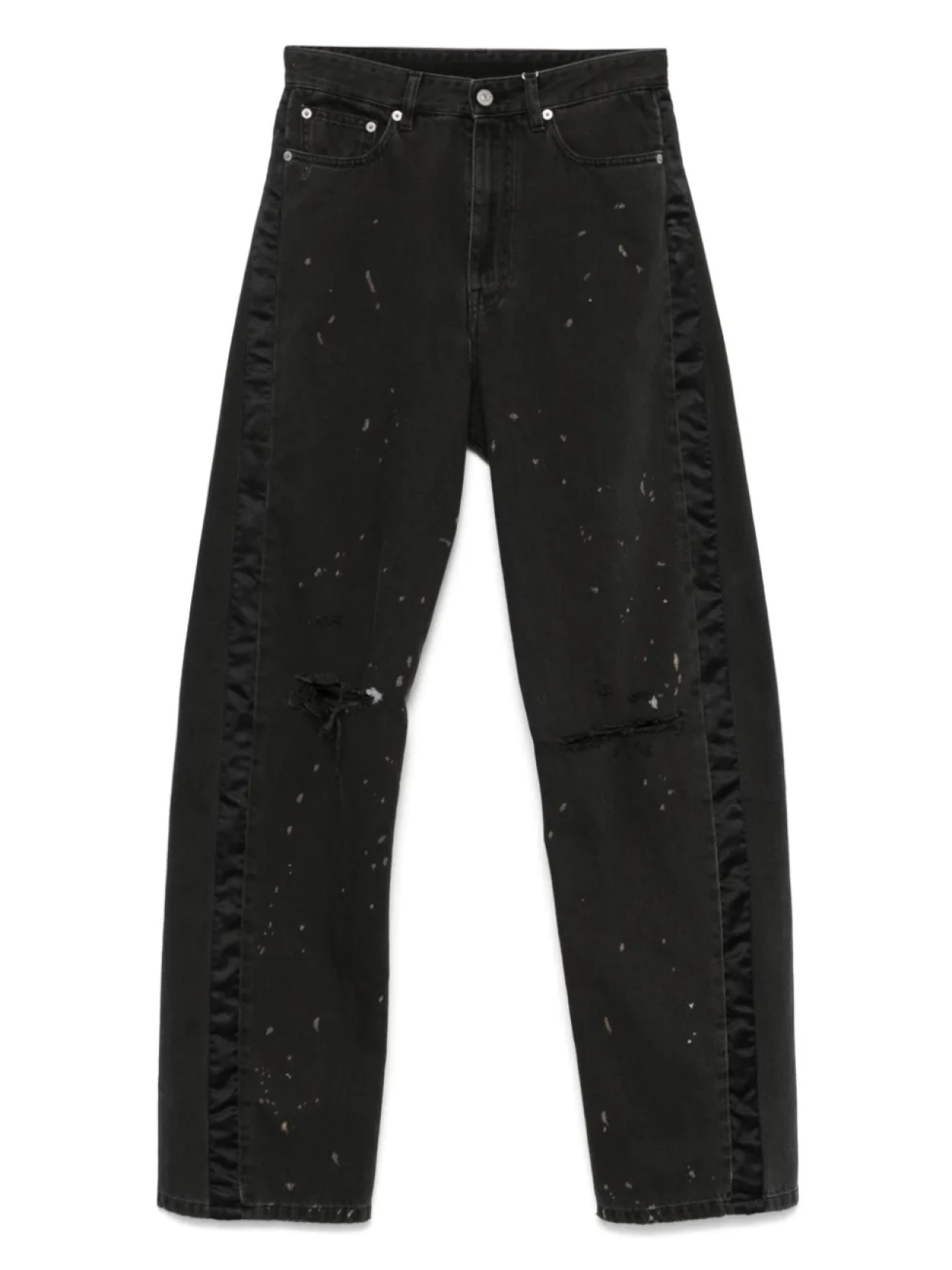 

Джинсы с эффектом разбрызганной краски MM6 Maison Margiela, черный