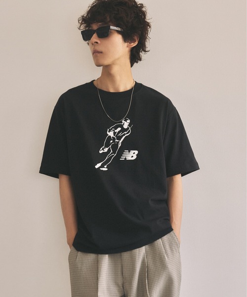 

Футболка с коротким рукавом, графический принт New Balance, черный