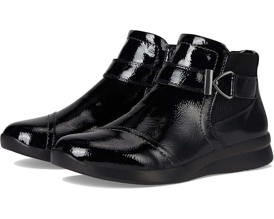 

Ботинки Clarks Ellowyn Strap, цвет Black Crinkle Patent Synthetic