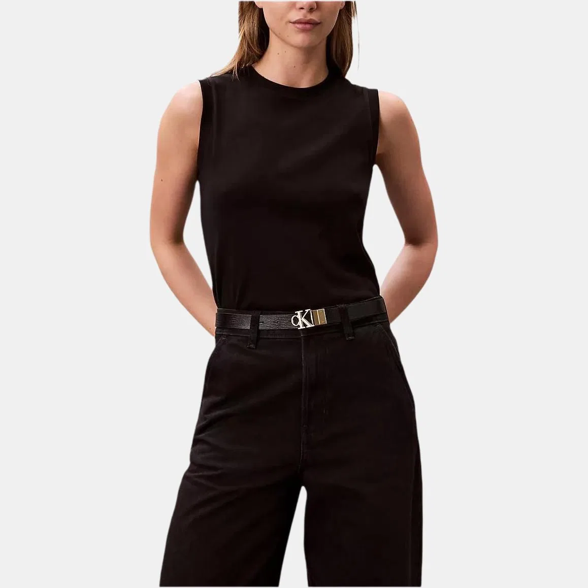 Майка женская Black Crew Neck Moderate Other Calvin Klein — фото 4