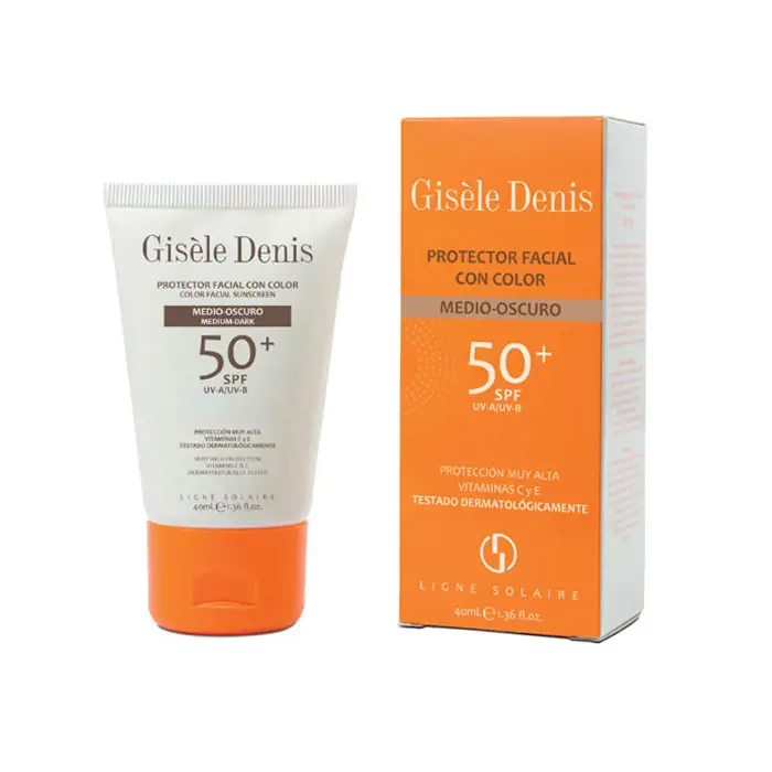 

Солнцезащитный крем Protector Facial Con Color Spf50+ Medio-Oscuro Gisele Denis, 40 мл