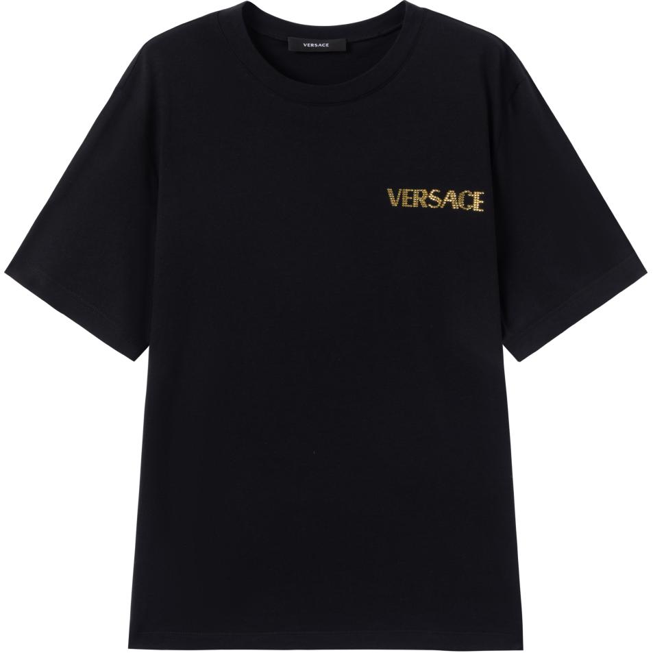 

Футболка классическая женская черная VERSACE