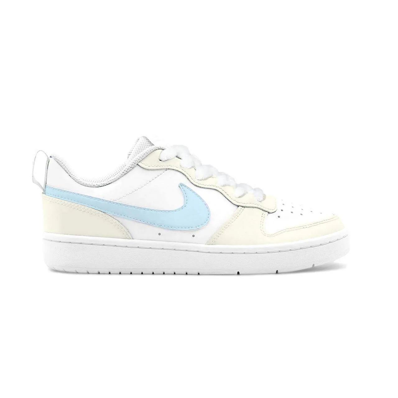 Court Borough 2 Butter Bubble Кожаные Амортизирующие Устойчивые к истиранию и скольжению низкие кроссовки для скейтбординга Unisex Nike, желтый — фото 3