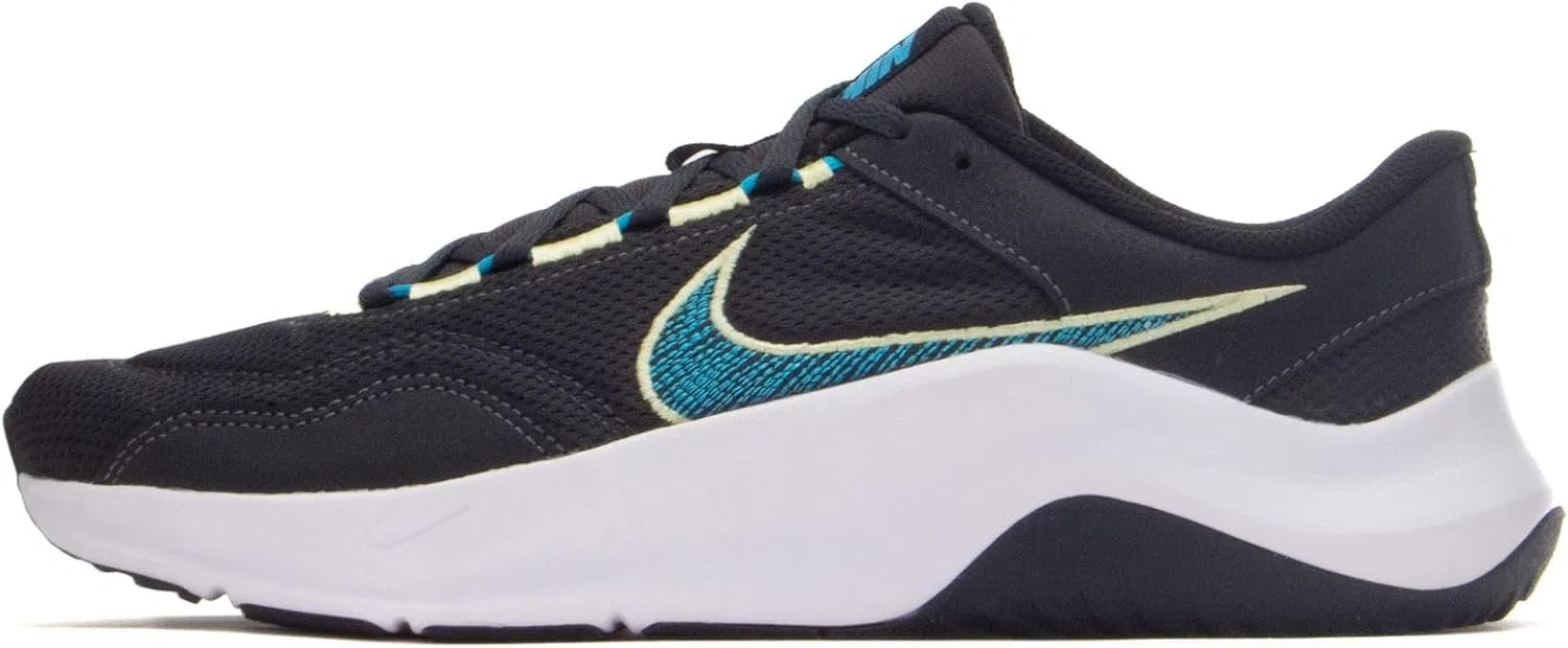 Мужские кроссовки Nike Legend Essential 3, Anthracite Blue Flash White Black — фото 3