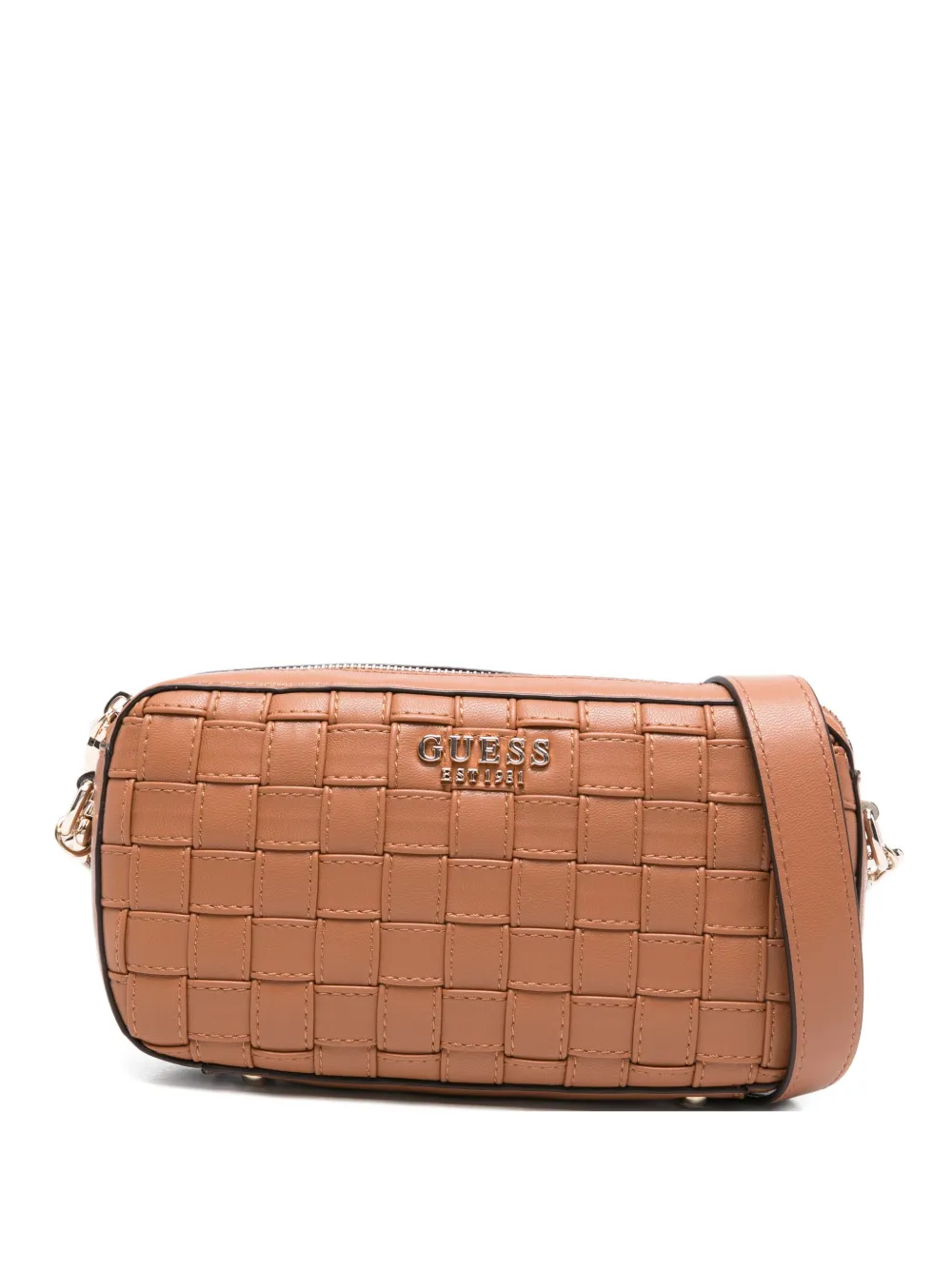 

Плетеная сумка через плечо песочного цвета Guess Usa, бежевый