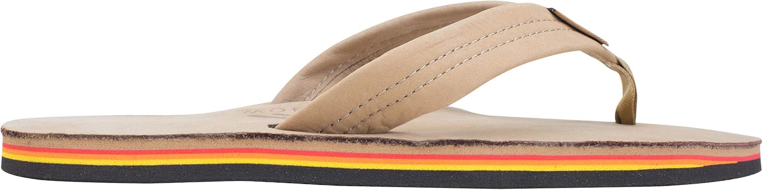 Мужские сандалии Rainbow Single Layer Premier из кожи Rainbow Sandals, Sierra Brown/Rainbow — фото 4