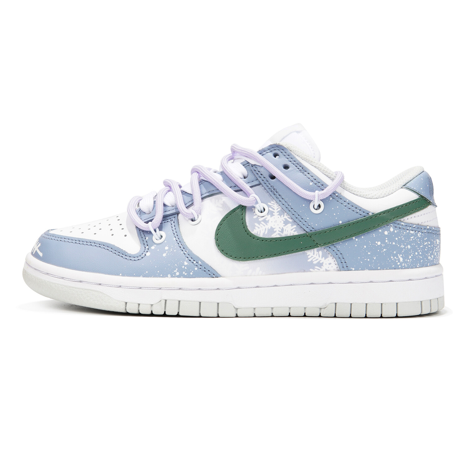 

Кроссовки Nike Dunk Skateboard Shoes Women's Low-Top White Blue, Синий, Кроссовки Nike Dunk Skateboard Shoes Women's Low-Top White Blue