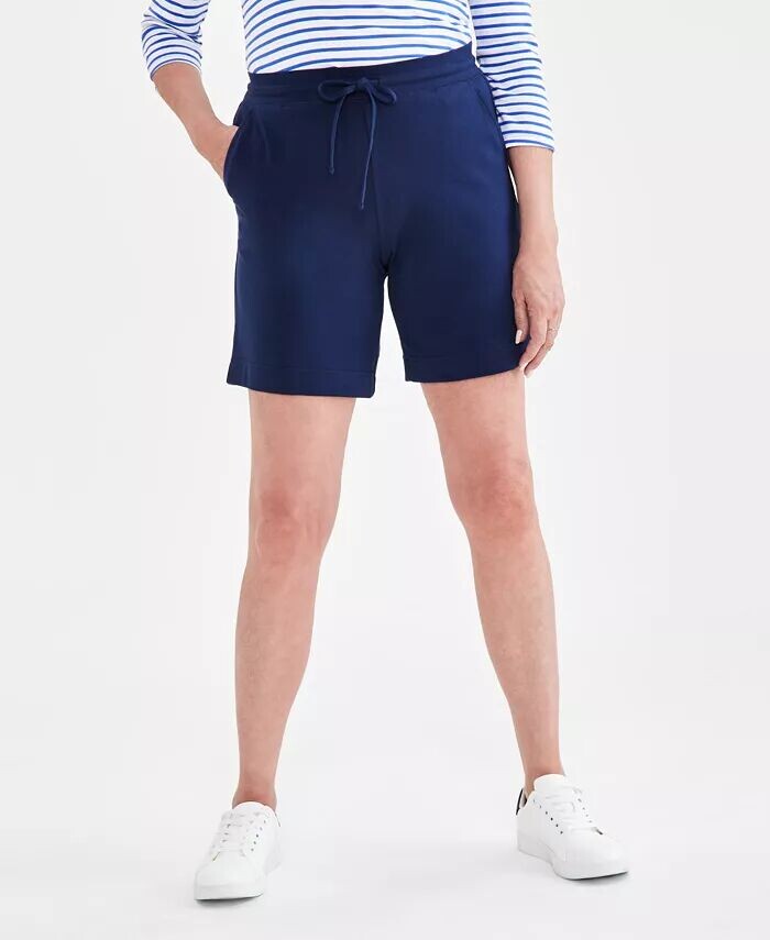 

Женские спортивные шорты со средней посадкой Style & Co, синий