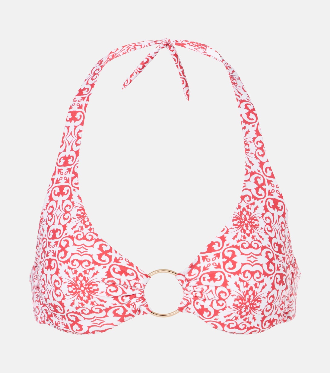 

Брюссельский бикини-топ с кольцевой отделкой Melissa Odabash, Amalfi Red