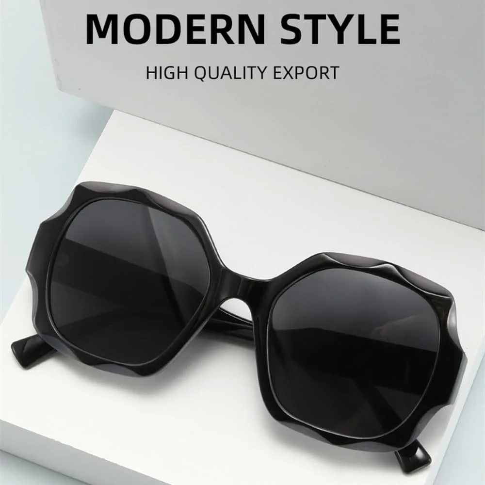 

Винтажные солнцезащитные очки большого размера для женщин. Стильные градиентные очки для отдыха на природе. Модные солнцезащитные очки MTZJH, Jelly Pink-tea Pink