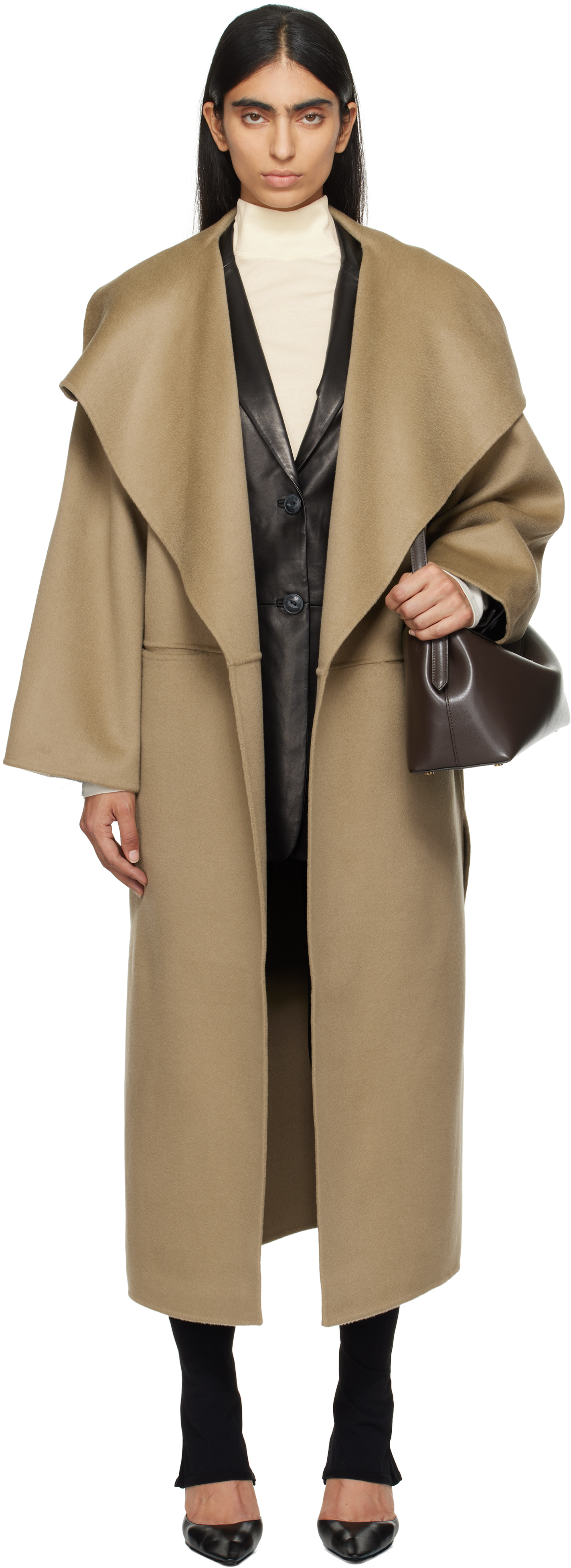 

Пальто из кашемира Taupe Signature TOTEME