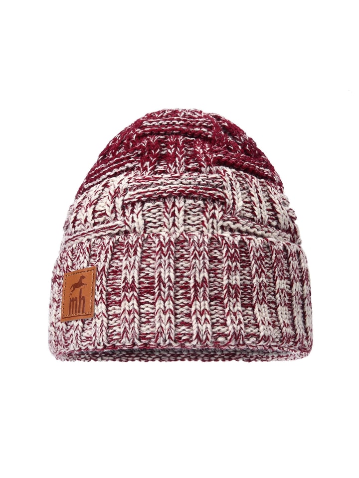

Шапка mh michael heinen, бежево-бордовый