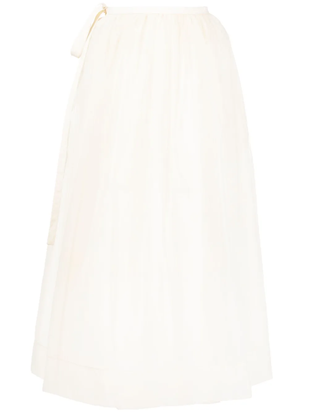 

Полупрозрачная юбка миди Uma Wang, нейтральный