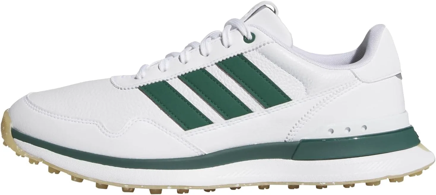 Мужские кожаные кроссовки Adidas S2g 26, белый/зеленый